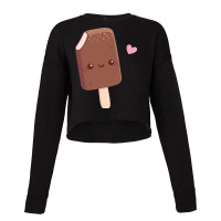 Cute Chocolate Coated Vanilla Ice Cream Nature Cropped Sweater | Artistshot