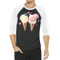 Ice Cream Love Boy 3/4 Sleeve Shirt | Artistshot