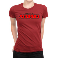 Im Really An Android Red Ladies Fitted T-shirt | Artistshot