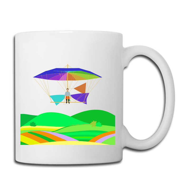 Letur Flying His Parachuteglider Machine 1854 Hips Coffee Mug | Artistshot