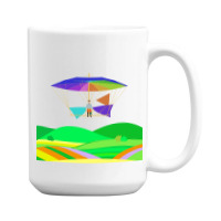 Letur Flying His Parachuteglider Machine 1854 Hips 15 Oz Coffee Mug | Artistshot