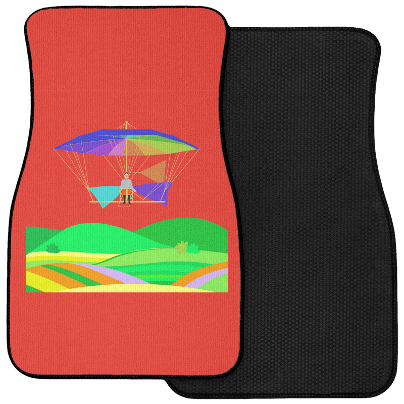 Letur Flying His Parachuteglider Machine 1854 Hips Front Car Mat | Artistshot