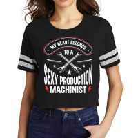 Machining Wife Girlfriend Production Machinist Tra Scorecard Crop Tee | Artistshot