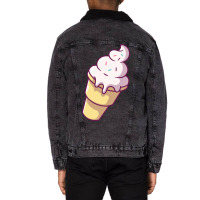 Vanilla Ice Cream Meses Cartoon Boy Unisex Sherpa-lined Denim Jacket | Artistshot