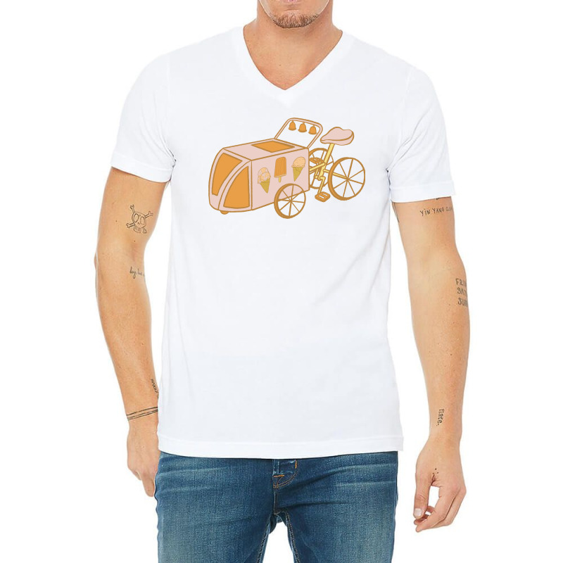 Dickie Dee Ice Cream Bike Humor V-Neck Tee by shabnajianxiq | Artistshot