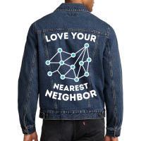 Machine Learning Nearest Neighbor Science Yellow Men Denim Jacket | Artistshot