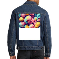 Colorful Ice Cream Funny Men Denim Jacket | Artistshot