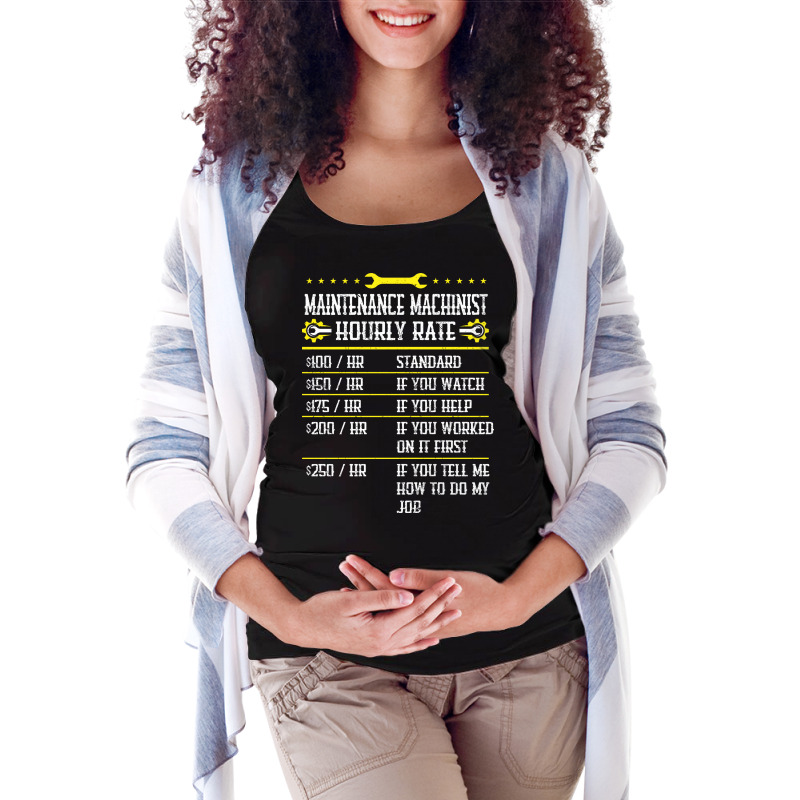 Machining Maintenance Machinist Hourly Rate Yellow Maternity Scoop Neck T-shirt by sukyinamroz4 | Artistshot