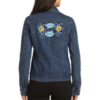 Electrons   Geek7 Ladies Denim Jacket | Artistshot