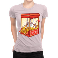 Popcorn Machine Girl Ladies Fitted T-shirt | Artistshot