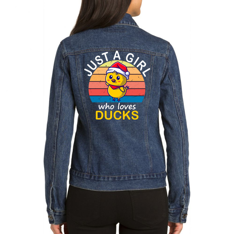 Just A Girl Who Loves Ducks  Ducks Tshirt Animal L Ladies Denim Jacket by setifetxarlyz | Artistshot