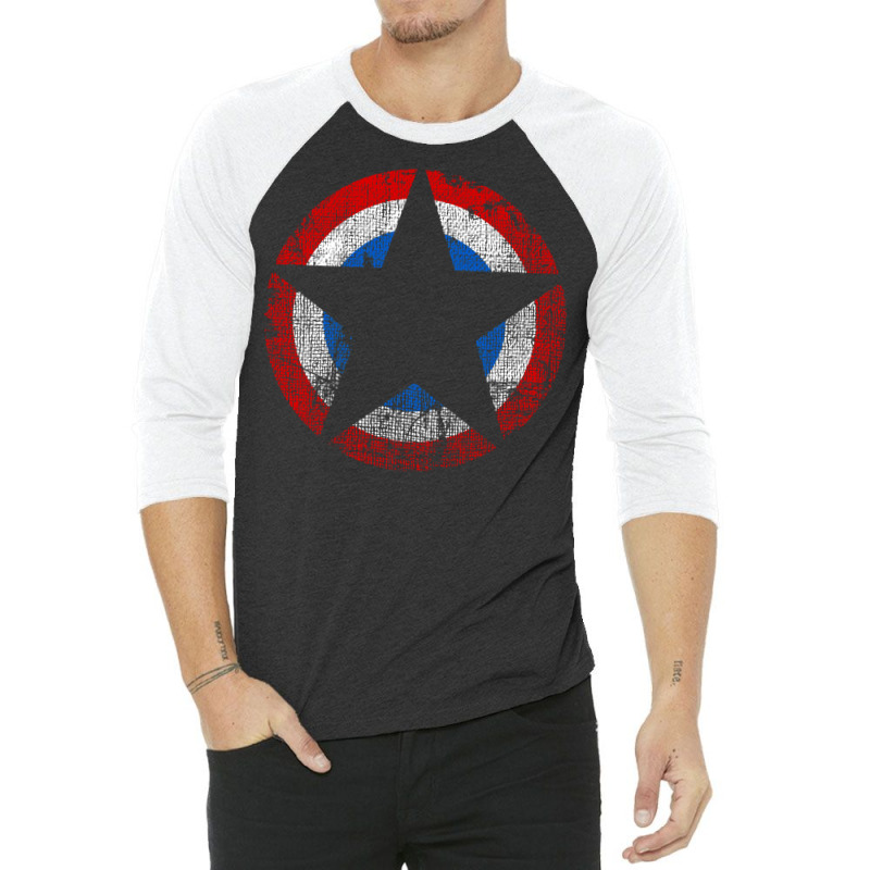 Patriot   Distressed Star 3/4 Sleeve Shirt | Artistshot