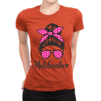 Machining Messy Bun Moldmaker Machinist Summer Ladies Fitted T-shirt | Artistshot