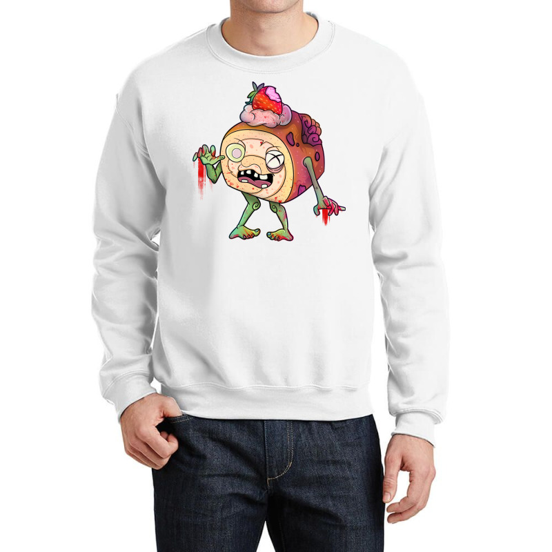 Strawberry Ice Cream Dessert Zombie Quote Crewneck Sweatshirt by shabnajianxiq | Artistshot