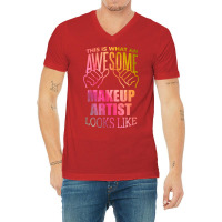 Makeup Artist Travel V-neck Tee | Artistshot