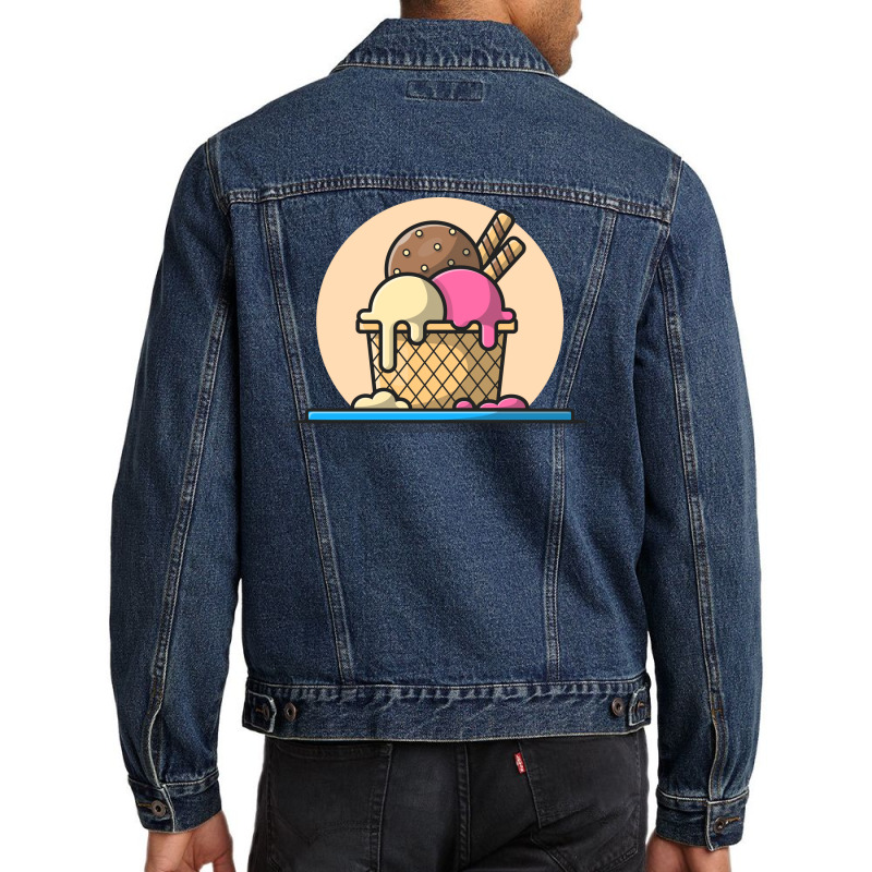 Ice Cream Scoop Nostalgia Men Denim Jacket by amorajankuk | Artistshot