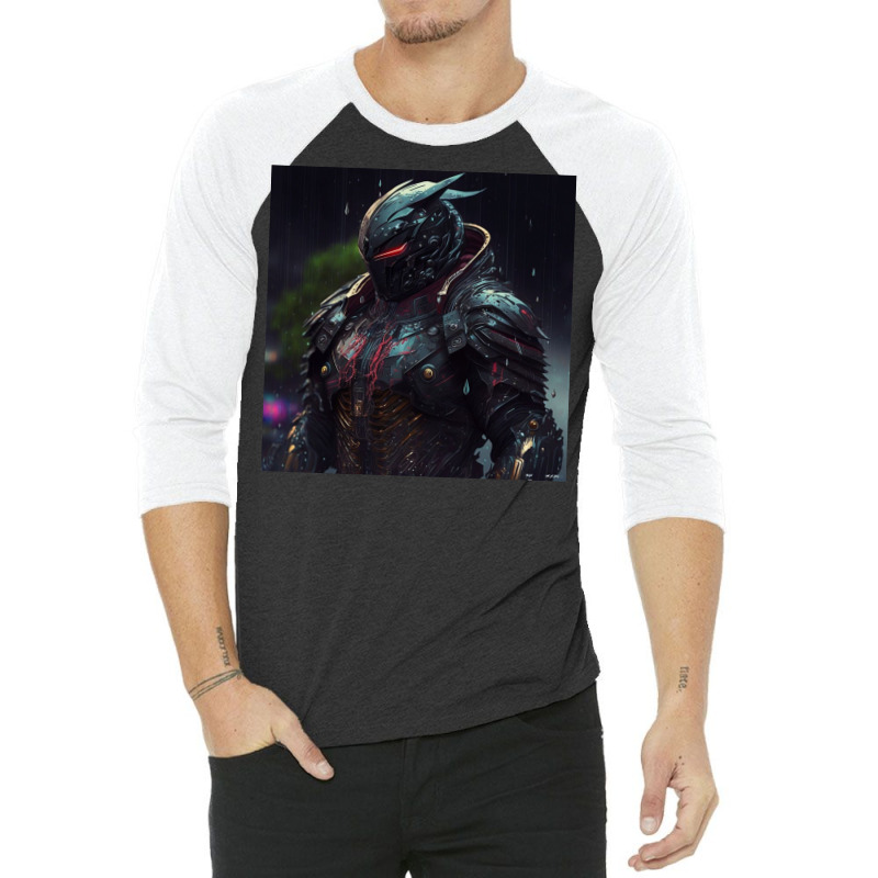 Szeva Smart Black Robots 3/4 Sleeve Shirt by Haven Treasures | Artistshot