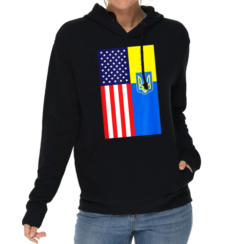 Uk American Flag Lightweight Hoodie | Artistshot