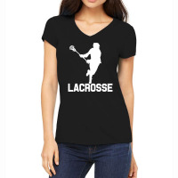 Lacrosse Players Throw Cue Ball Lax Crossstick (15 Women's V-neck T-shirt | Artistshot