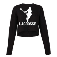 Lacrosse Players Throw Cue Ball Lax Crossstick (15 Cropped Sweater | Artistshot