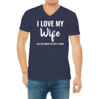 I Love My Wife Tumblr V-neck Tee | Artistshot