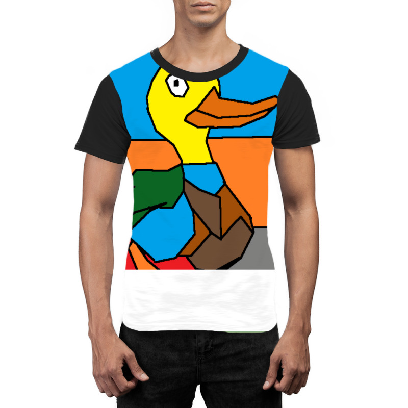 Duck Doing Cute Things Hippie Graphic T-shirt | Artistshot