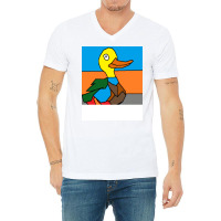 Duck Doing Cute Things Hippie V-neck Tee | Artistshot