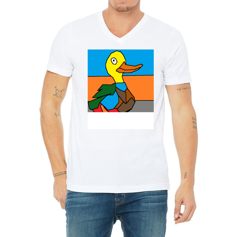 Duck Doing Cute Things Hippie V-neck Tee | Artistshot