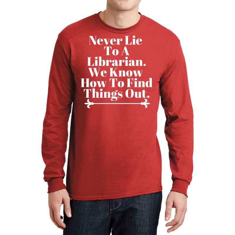 Librarian Find Things Out Fun Retro Long Sleeve Shirts | Artistshot