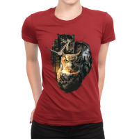 Forest Owl Master Wizzard Magician Funny Ladies Fitted T-shirt | Artistshot