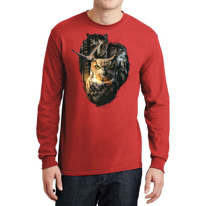 Forest Owl Master Wizzard Magician Funny Long Sleeve Shirts by anteneteubeld | Artistshot