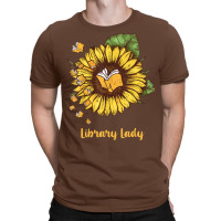 Library Lady Sunflower Library Lady T-shirt | Artistshot