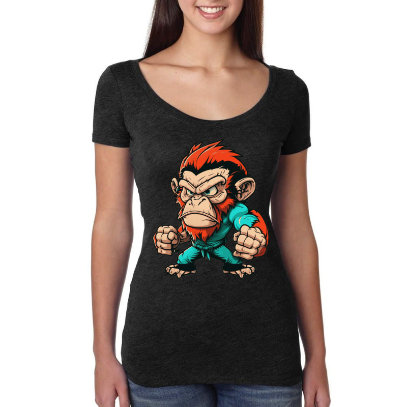 Monkey Master Angry Women's Triblend Scoop T-shirt by Charlottet100 | Artistshot