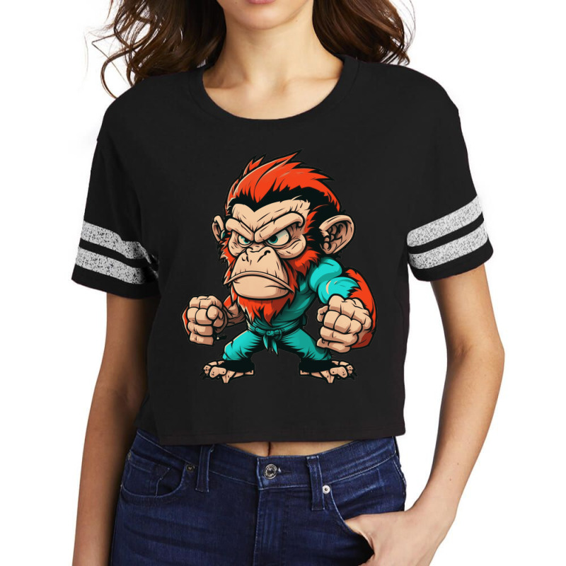 Monkey Master Angry Scorecard Crop Tee by Charlottet100 | Artistshot