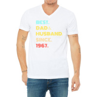 Best Dad Husband Since 1967 Fathers Day Gifts V-neck Tee | Artistshot