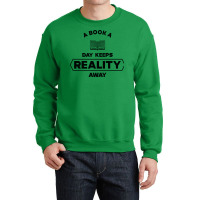 Book A Book A Day Keeps Reality Away Vintage Crewneck Sweatshirt | Artistshot