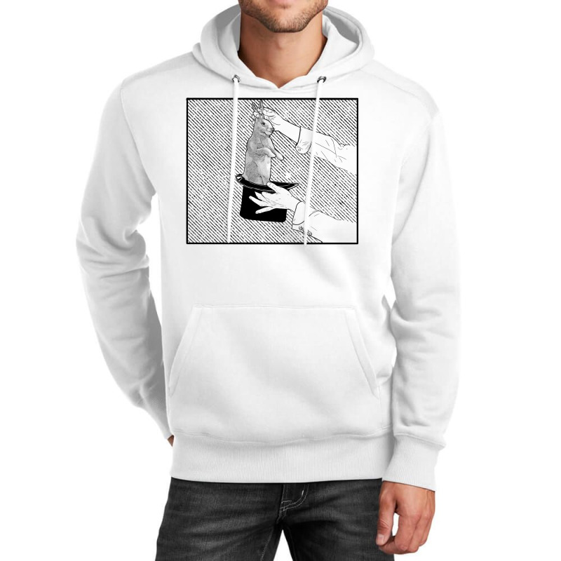 The Rabbit And The Hat Green Unisex Hoodie | Artistshot