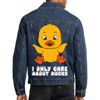 Funny Duck Graphic Travel Men Denim Jacket | Artistshot