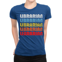 Librarian Gift Retro Design Perfect Present For Mo Ladies Fitted T-shirt | Artistshot