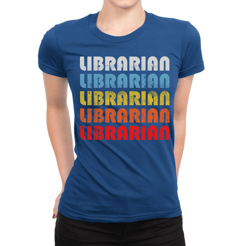 Librarian Gift Retro Design Perfect Present For Mo Ladies Fitted T-Shirt by iveryamnnj | Artistshot