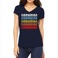 Librarian Gift Retro Design Perfect Present For Mo Women's V-neck T-shirt | Artistshot