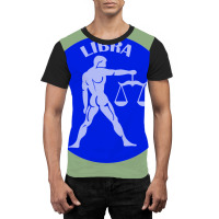 Libra Astrology Zodiac Sign Libra Man Holding Scal Graphic T-shirt | Artistshot