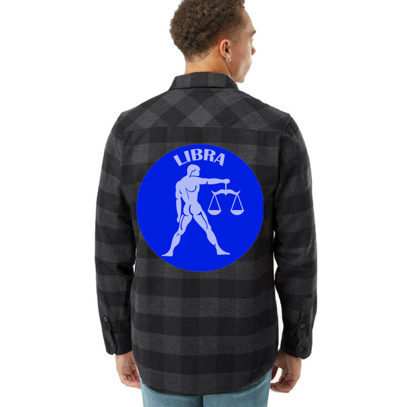 Libra Astrology Zodiac Sign Libra Man Holding Scal Flannel Shirt | Artistshot