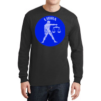 Libra Astrology Zodiac Sign Libra Man Holding Scal Long Sleeve Shirts | Artistshot