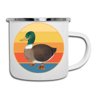 Cute Duck Vintage Retro Sunset Animal Lover Design Camper Cup | Artistshot