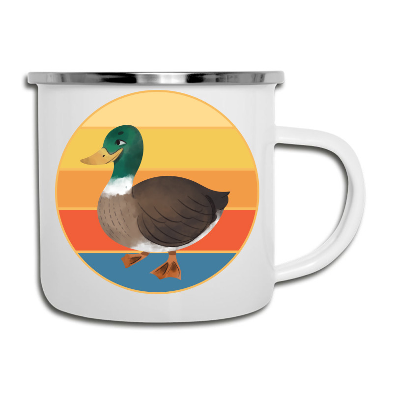 Cute Duck Vintage Retro Sunset Animal Lover Design Camper Cup | Artistshot