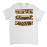 Wooden Sign Husband Yellow Classic T-shirt | Artistshot