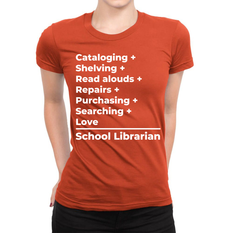 School Librarian Equation Hippie Ladies Fitted T-Shirt by odjugokajauc | Artistshot