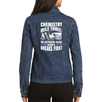 Chemistry Periodic Table Molecule Atom (3) Ladies Denim Jacket | Artistshot