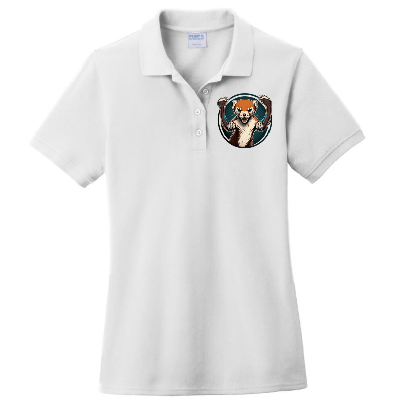 Weasel Angry Ladies Polo Shirt by Tobiasoey18 | Artistshot